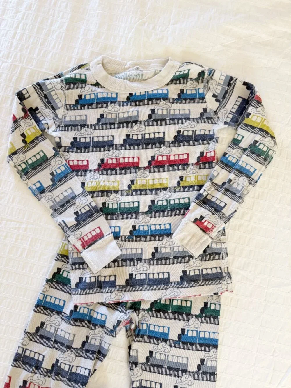 Hanna Andersson Train Pajama Set • 6/7 Years